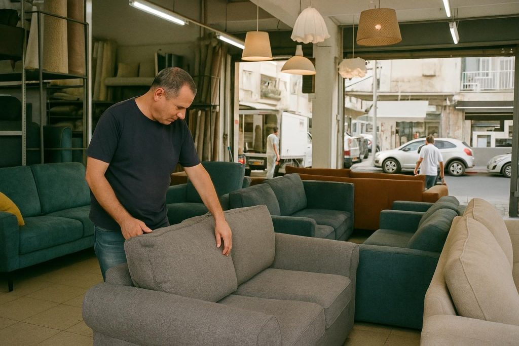איך לבחור ספה לסלון: מדריך לפי גודל, בד ותקציב